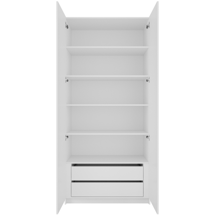 Шкафы двухстворчатые, Шкаф распашной Локер 2-х дверный с полками и 1 модулем