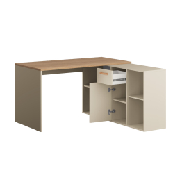 Стол письменный Лайт 03.245 F, сатин, дуб эндгрейн элегант