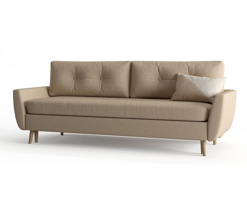 Диваны с ящиком для белья, Диван-кровать Норфолк, независимый пружинный блок, рогожка