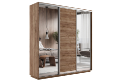 Шкафы-купе 3-х дверные, Шкаф-купе Экспресс Медиум (2 зеркала) трио 2400 x 1800 x 450