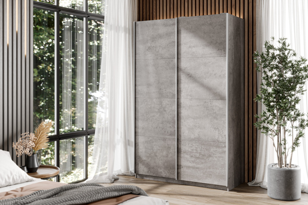 Шкафы-купе 2-х дверные, Шкаф-купе Smart 1222 2х дверный (фасады ЛДСП) профиль серебро