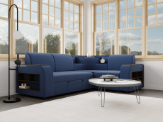 Диваны угловые в гостиную, Угловой диван Фараон ППУ, велюр