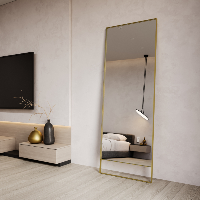 Зеркала в спальню, Напольно-настенное зеркало в раме GENGLASS HALFEO SLIM LEG XL