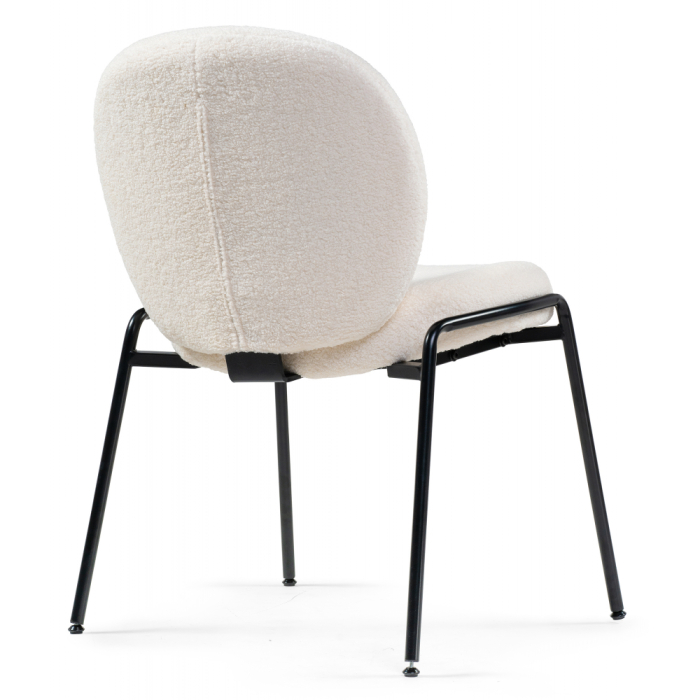 Стулья, Стул на металлокаркасе Kalipso 1 white (черные ноги)