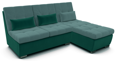 Угловой диван Аджио 2-х местный с оттоманкой велюр