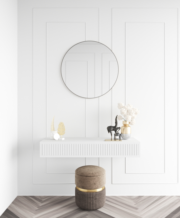 Зеркала в спальню, Дизайнерское настенное зеркало GENGLASS Rauntel M в металлической раме