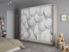 Шкафы-купе 3-х дверные, Шкаф-купе Экспресс 3-х дверный Фотопечать Шары Стекла 240х45х240