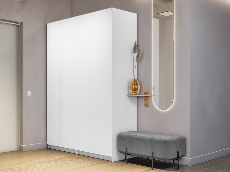 Шкафы распашные, Распашной шкаф Локер 800+800 с полками слева