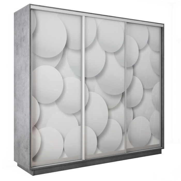 Шкафы-купе 3-х дверные, Шкаф-купе Экспресс 3-х дверный Фотопечать Шары Стекла 210х45х220