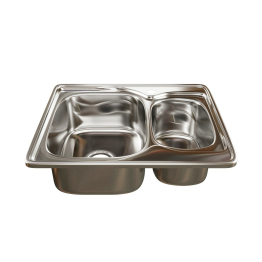 Мойка врез 50х63 (0,8) 2-х чаш, с сифоном