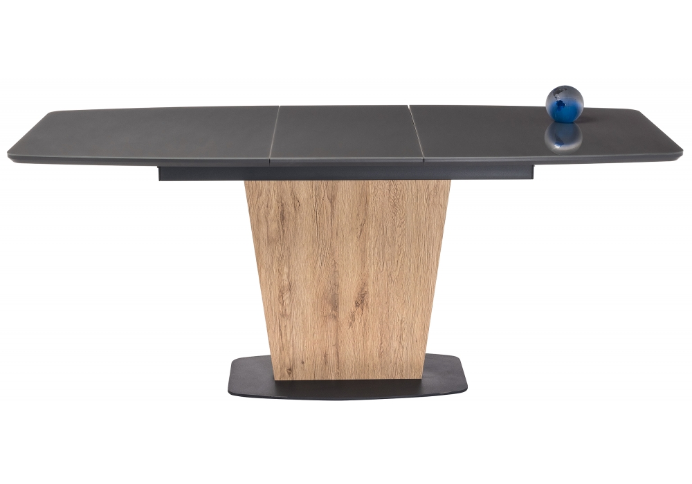 Обеденные столы, Стол Теон графит / дуб антор натуральный