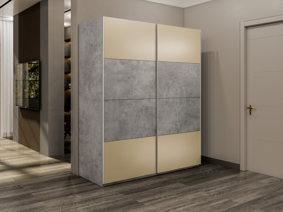 Шкафы-купе 2-х дверные, Шкаф-купе Эста 2-х дверный ДСП/Стекла фисташка/Доводчик 200х66х240