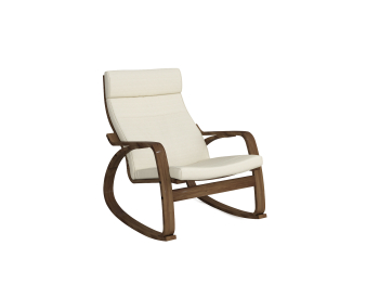 Кресло-качалка Липари Темный орех — молочный