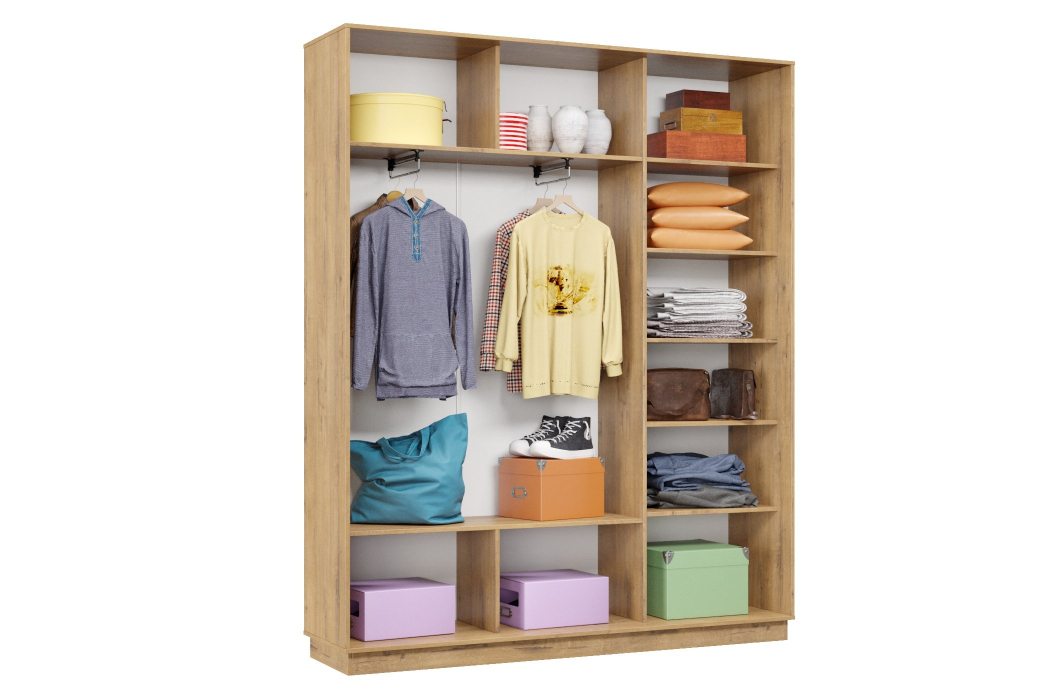 Шкафы-купе 3-х дверные, Шкаф-купе Премьер 23 (11ЗГ;11ЗГ;11ЗГ) фасады зеркало графит/трёхдверный/Профиль чёрный муар