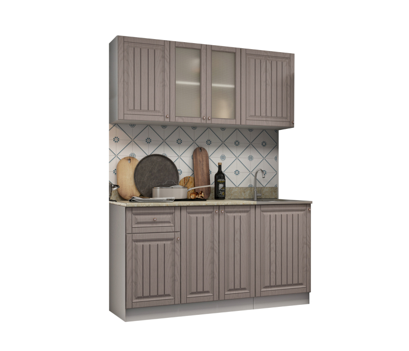 Кухонные гарнитуры, Кухня Хозяюшка Трюфель МДФ 1,5 м