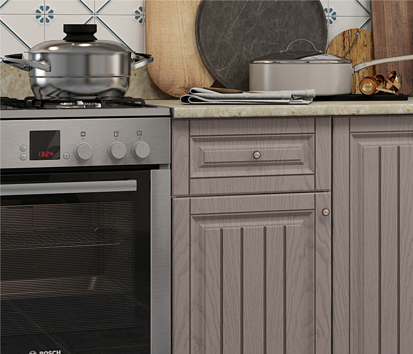 Кухонные гарнитуры, Кухня Хозяюшка Трюфель МДФ 1,5 м