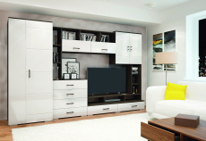 Стенки для гостиной, Гостиная МДФ Коста (венге / белый)