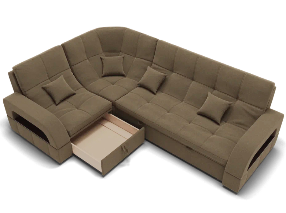 Диваны угловые в гостиную, Модульный диван Майами-3,микровелюр,антивандальная ткань,венеция