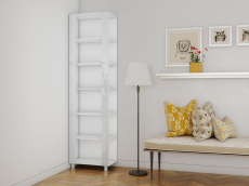 Открытые, Стеллаж модульный Универсальный 35х60х240 Белое стекло