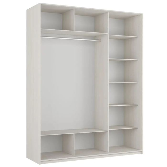 Шкафы-купе 3-х дверные, Шкаф-купе Прайм 3-х дверный Стекла фисташка/Доводчики 210х57х230