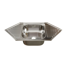 Мойка врез 50х95 (0,8) УГЛОВАЯ, с сифоном