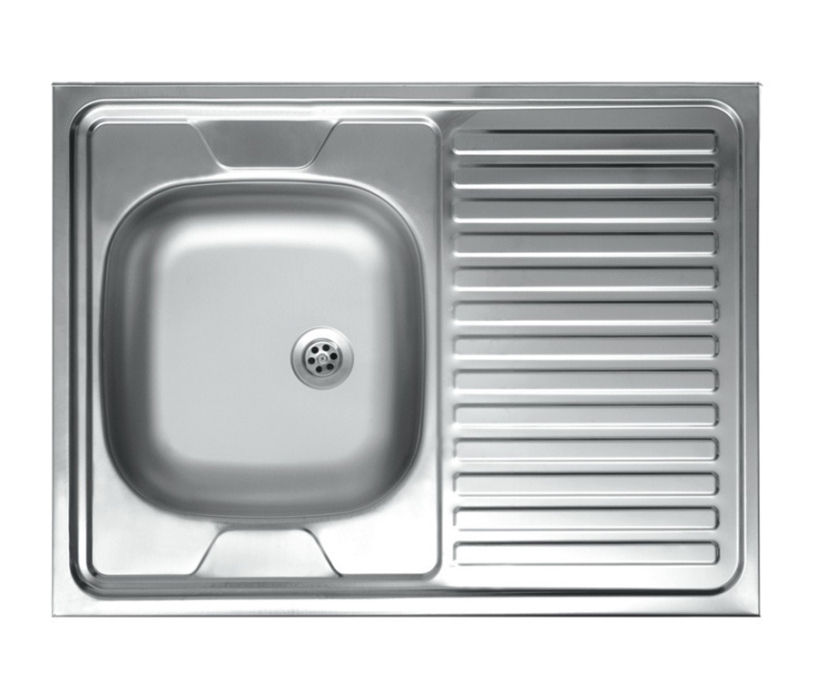 Кухонные мойки, Мойка накладная EC-220 60*80 чаша слева