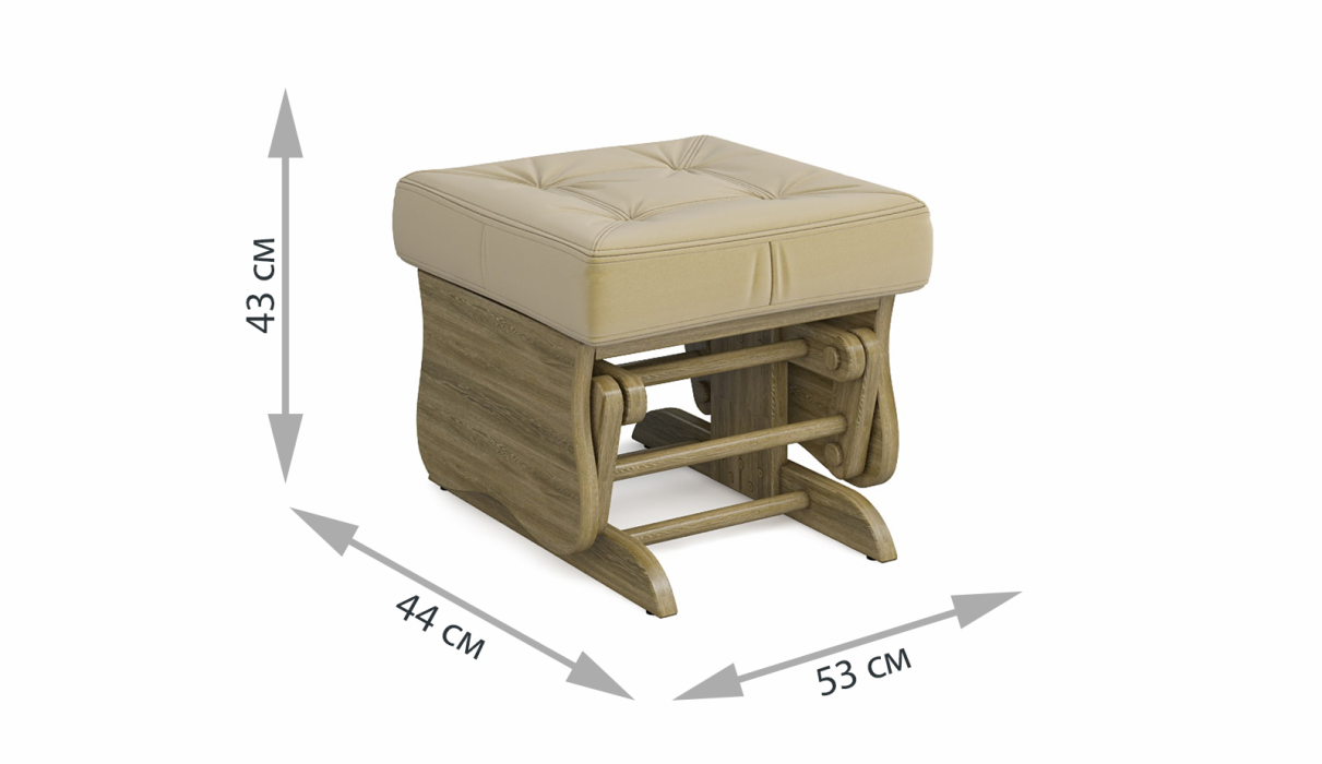 Пуфы, Пуф-качалка Джильо Дуб светлый — бежевый