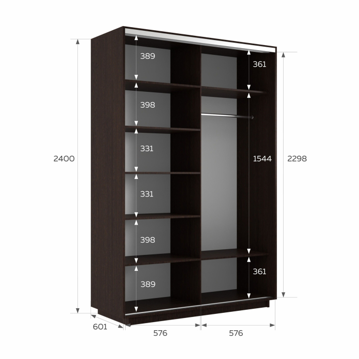 Шкафы-купе 2-х дверные, Шкаф-купе Экспресс 2-х дверный Фотопечать Ленты Стекла 120х60х240