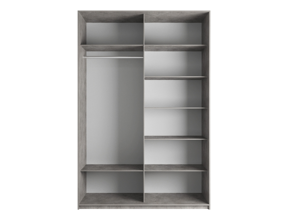 Шкафы-купе 2-х дверные, Шкаф Эста дуо Стекло белое/зеркало 2400 х 1800 х 660