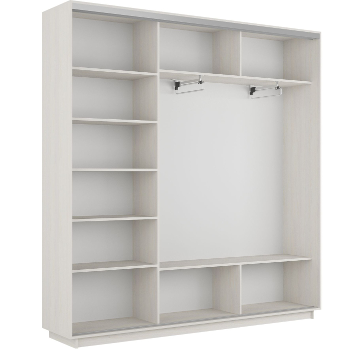 Шкафы-купе 3-х дверные, Шкаф-купе Экспресс Медиум (2 зеркала) трио 2200 x 2100 x 450