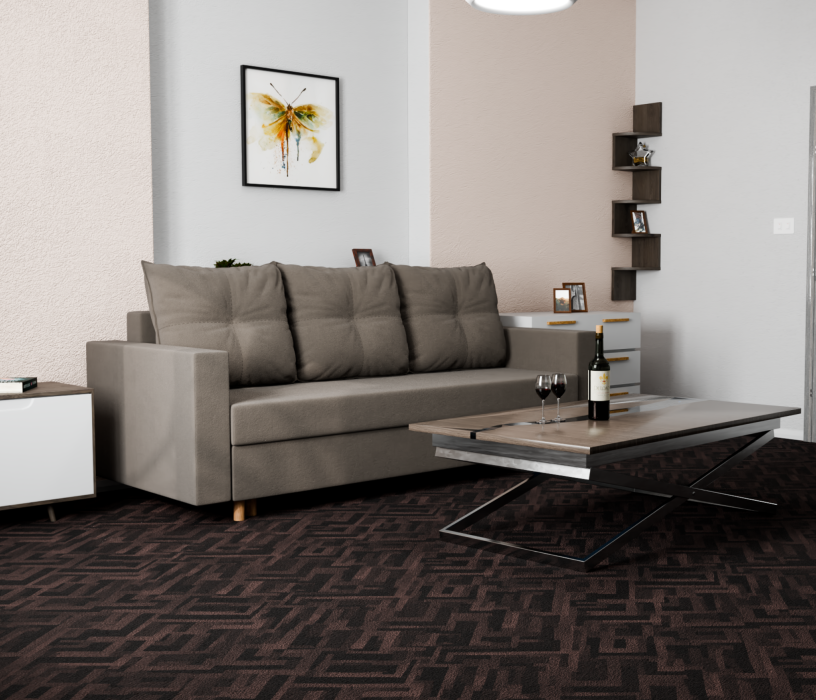 Диваны кровати со спальным местом, Прямой диван Гармония,еврокнижка,велюр