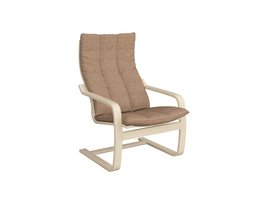 Кресло для отдыха, Кресло Эльба (Чехол без подголовника) Натурал — темнобежевый