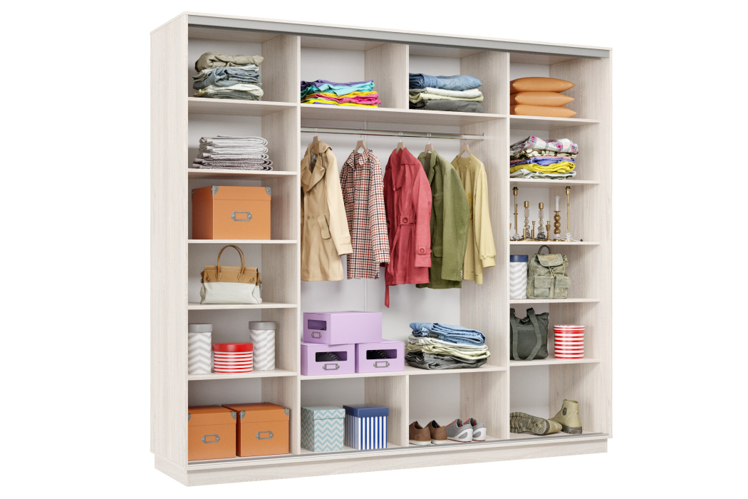 Шкафы-купе 3-х дверные, Шкаф-купе Премьер Лайт 58 (08;08;08) трехдверный