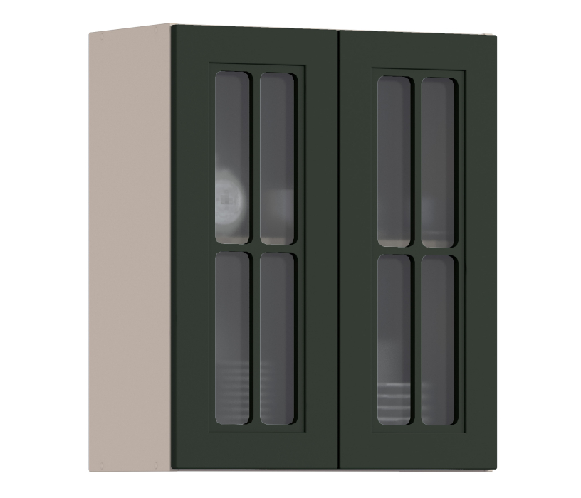 MODERN, MODERN шкаф навесной со стеклом 2 дв 60х72 см