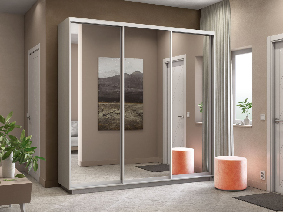 Шкафы-купе, Шкаф-купе Экспресс Экспенс трио 2400 x 2400 x 600