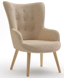 Кресло интерьерное Шелли, искусственный мех