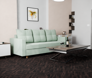 Прямой диван Гармония,еврокнижка,велюр