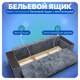 Угловой диван Барон-2, НПБ, Симпл