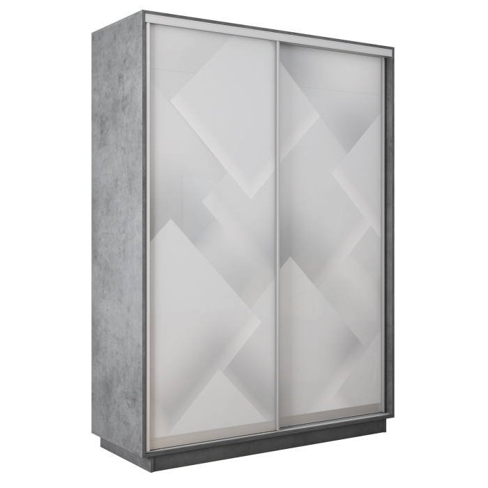 Шкафы-купе 2-х дверные, Шкаф-купе Экспресс 2-х дверный Фотопечать Квадрат Стекла 120х60х240