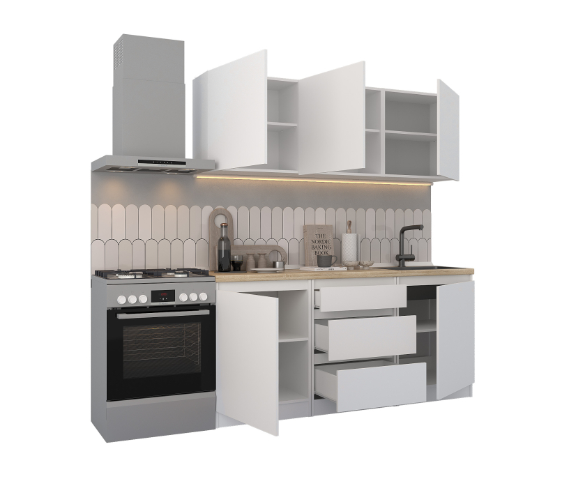 Кухонные гарнитуры, Кухонный гарнитур Леон прямой 1800 см