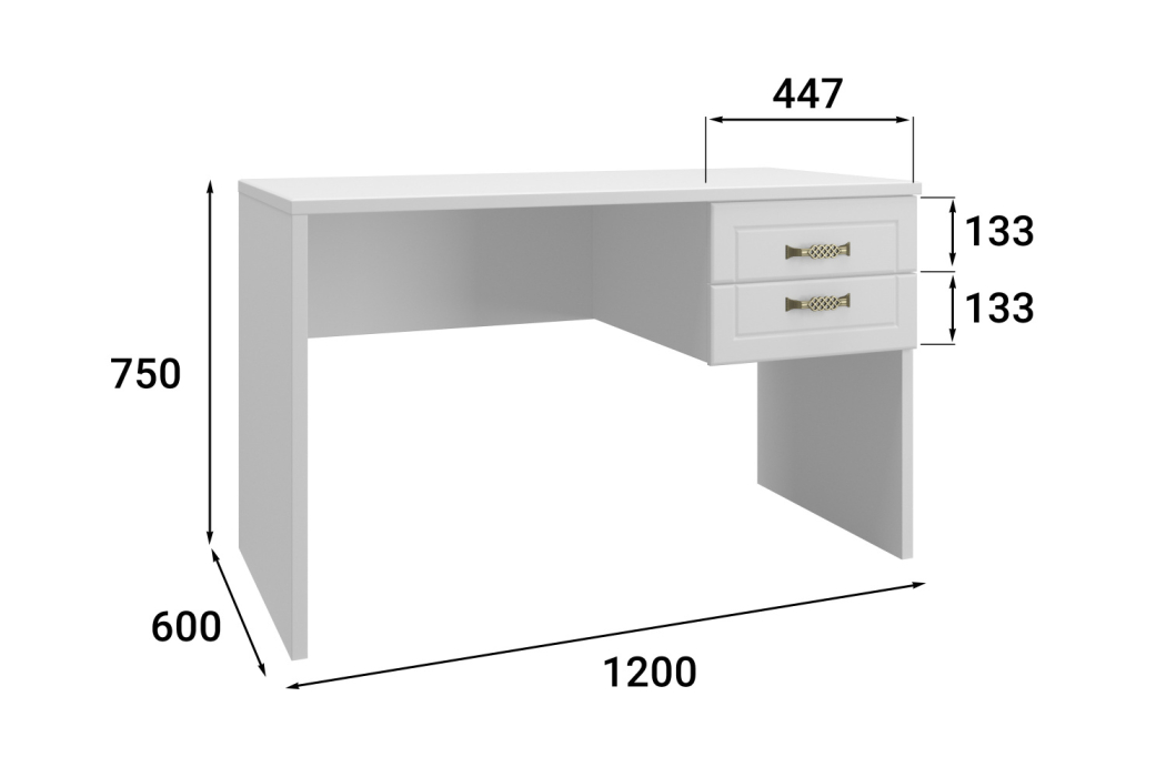 Прямые, Стол письменный Монблан МБ-71К