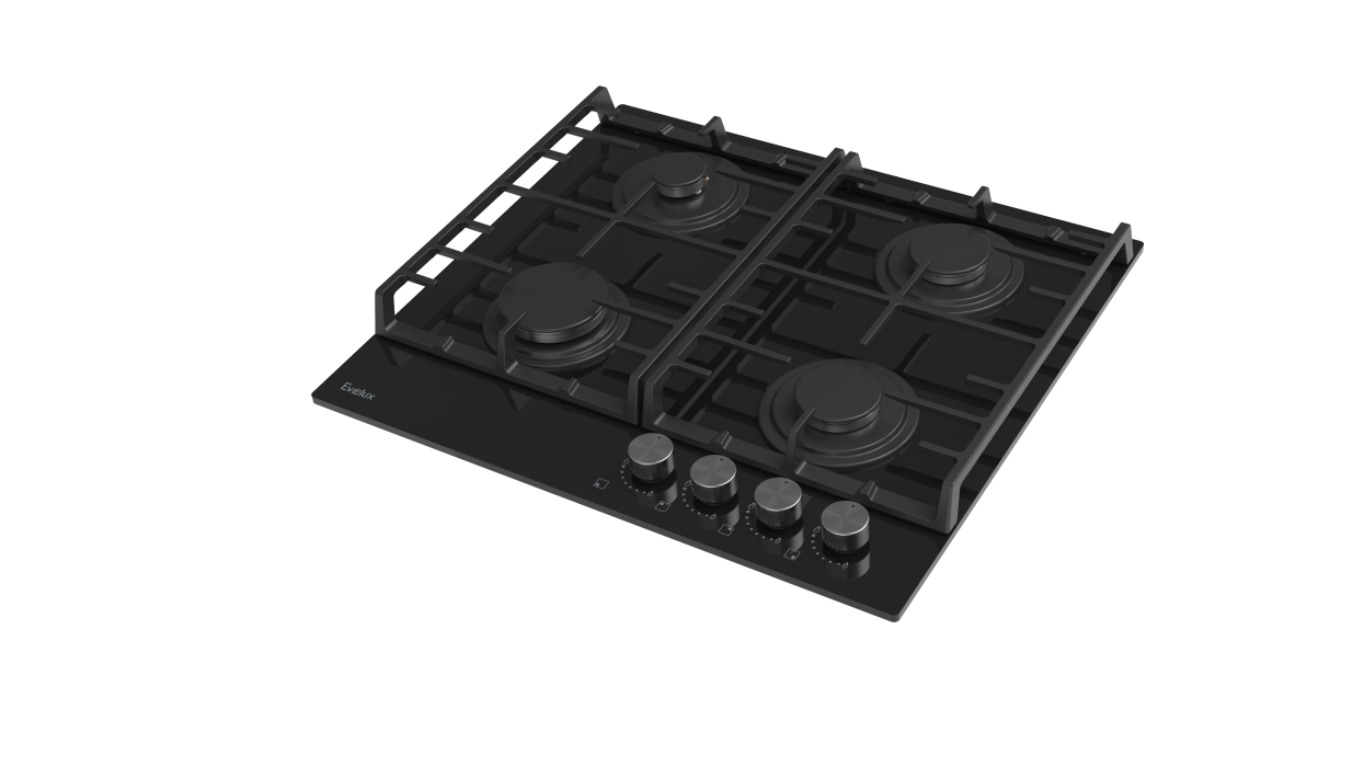 Встраиваемые варочные панели, Варочная панель газовая EVELUX HEG 600 BG