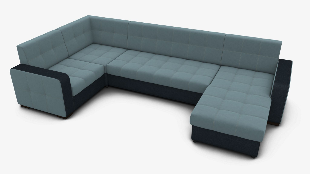 Диваны угловые в гостиную, Диван-кровать П-образный Окленд правый велюр