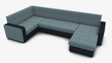 Диваны угловые в гостиную, Диван-кровать П-образный Окленд правый велюр