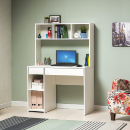 Стол компьютерный Комфорт 12.77 F, белый шагрень