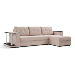 Диван-кровать угловой со столом Атланта Классик 145 , рогожка