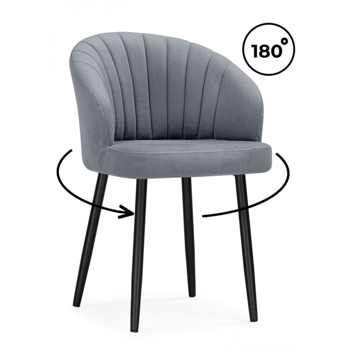 Стулья, Стул на металлокаркасе Бэнбу крутящийся marseille данс (чёрный)