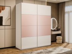 Шкафы-купе 2-х дверные, Шкаф-купе Эста 2-х дверный ДСП/Стекла пудра/Доводчик 200х66х240