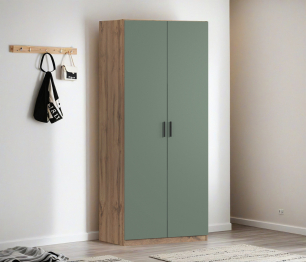 Шкаф двухдверный Макс 1000 мм, вариант №4 (ЛДСП, корпус дуб вотан)