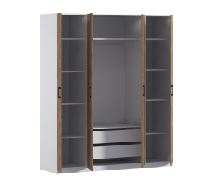 Шкаф четырехдверный Макс 2000 мм, вариант №1 (ЛДСП)